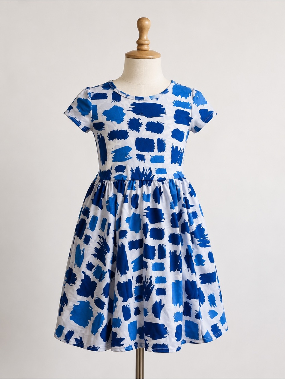 Dot Dot Smile Blue and White Patterned Dress